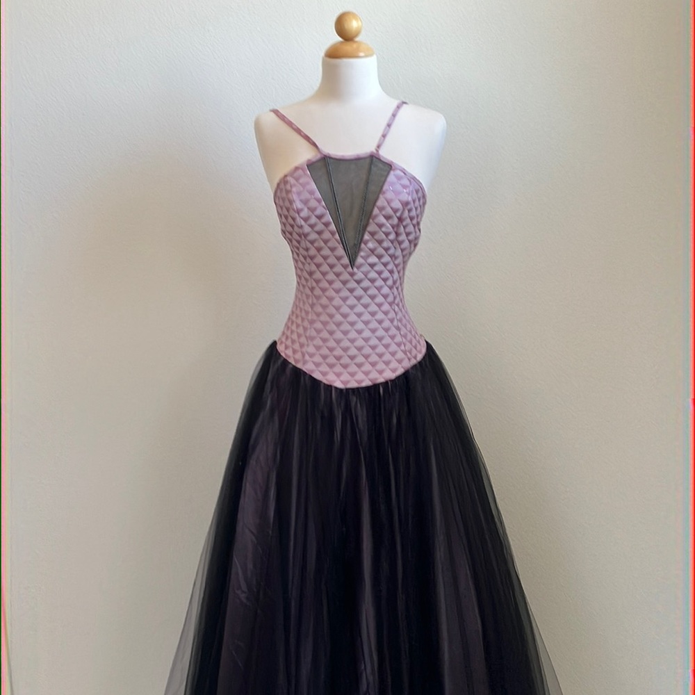 Purple V-neck Dress
